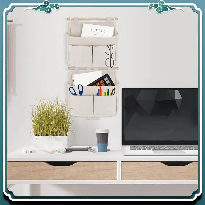 Pack Of 2 Hanging Storage Bags, High Capacity Assembly, 3 Compartments With Sticky Hooks, Hanging Organiser, Fine Workmanship
Pack Of 2 Hanging Storage Bags, High Capacity Assembly, 3 Compartments With Sticky Hooks, Hanging Organiser, Fine Workmanship