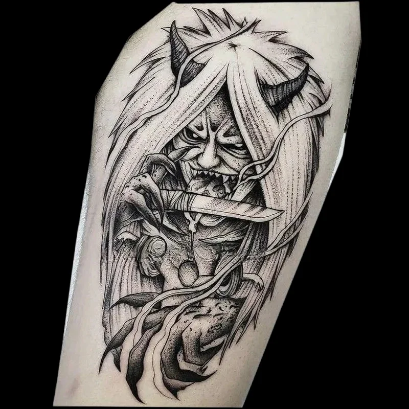 Demon Scary Banshee Seal Do Temporary Tattoos Anime Black Transfer Tattoo Body Art Waterproof Fake Tatoo Stickers for Woman Men
Demon Scary Banshee Seal Do Temporary Tattoos Anime Black Transfer Tattoo Body Art Waterproof Fake Tatoo Stickers for Woman Men