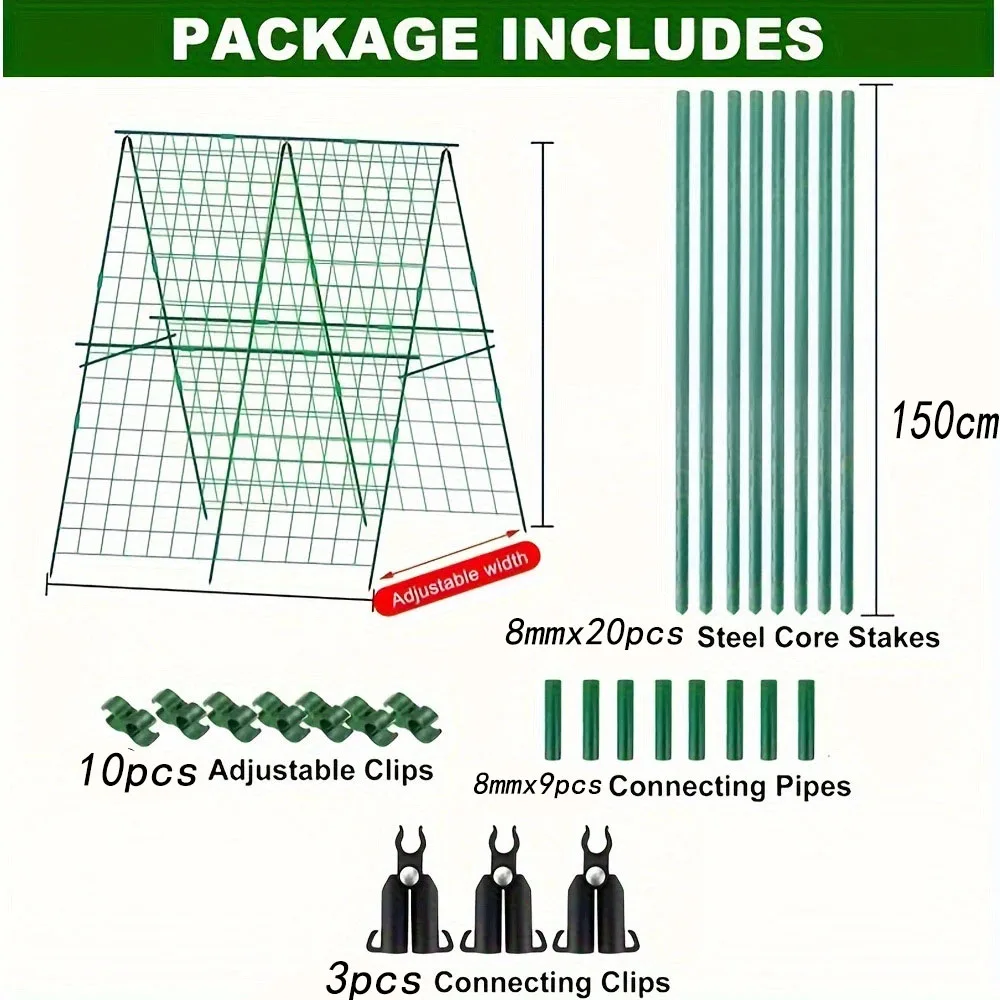 8x1500mm Ventilation & Light Transmission Climbing Plants for Grow Supports Garden Outdoor Use H0983
8x1500mm Ventilation & Light Transmission Climbing Plants for Grow Supports Garden Outdoor Use H0983