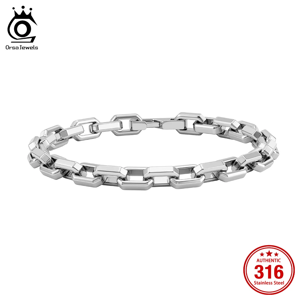 ORSA JEWELS 316 Stainless Steel Link Chain Bracelets for Women Men Waterpoor Dainty Bracelet Chain Unisex Jewelry HTNCB05
ORSA JEWELS 316 Stainless Steel Link Chain Bracelets for Women Men Waterpoor Dainty Bracelet Chain Unisex Jewelry HTNCB05