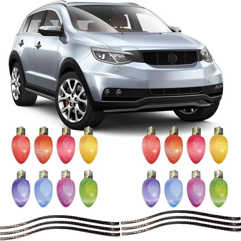 Reflective Bulb Light Shaped Magnets Stickers Set With Magnetic Wires for Xmas Christmas Holiday Car Refrigerator Decoration
Reflective Bulb Light Shaped Magnets Stickers Set With Magnetic Wires for Xmas Christmas Holiday Car Refrigerator Decoration