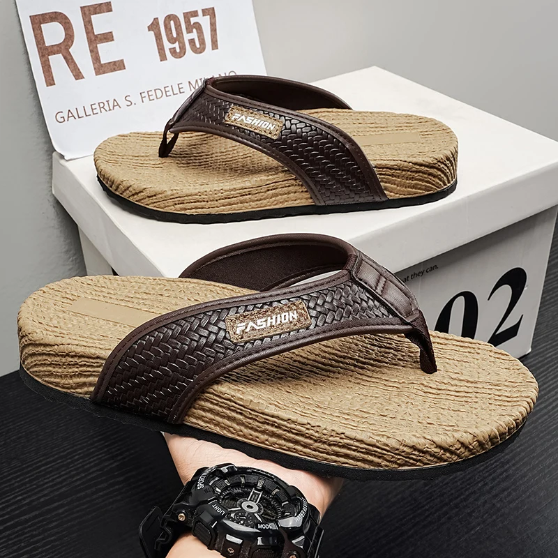 Summer Men's Flip Flops Comfortable Beach Sandals Summer Anti Slip and Durable Slippers Indoor and Outdoor Casual Shoes
Summer Men's Flip Flops Comfortable Beach Sandals Summer Anti Slip and Durable Slippers Indoor and Outdoor Casual Shoes