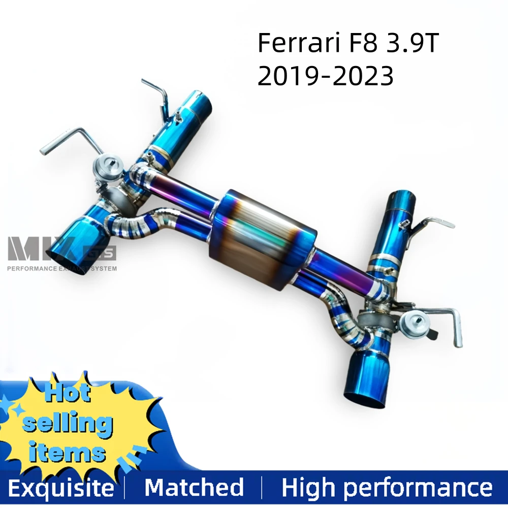 Titanium alloy intelligent valve exhaust pipe for Ferrari F8 3.9T 2019-2023 cat back exhaust system
Titanium alloy intelligent valve exhaust pipe for Ferrari F8 3.9T 2019-2023 cat back exhaust system