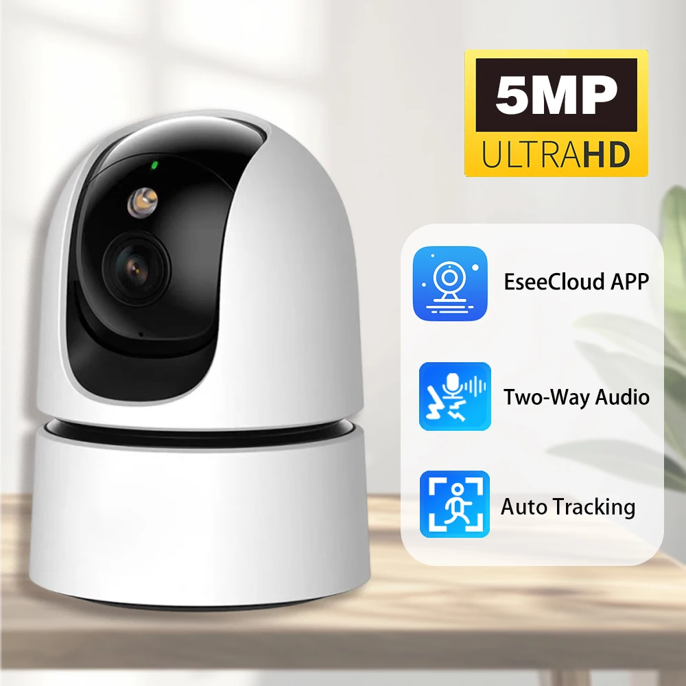 5MP HD Indoor Auto Tracking Pet Detection Two-Way Audio Smart WIFI IP Camera Color Night Vision PTZ Surveillance Cameras
5MP HD Indoor Auto Tracking Pet Detection Two-Way Audio Smart WIFI IP Camera Color Night Vision PTZ Surveillance Cameras