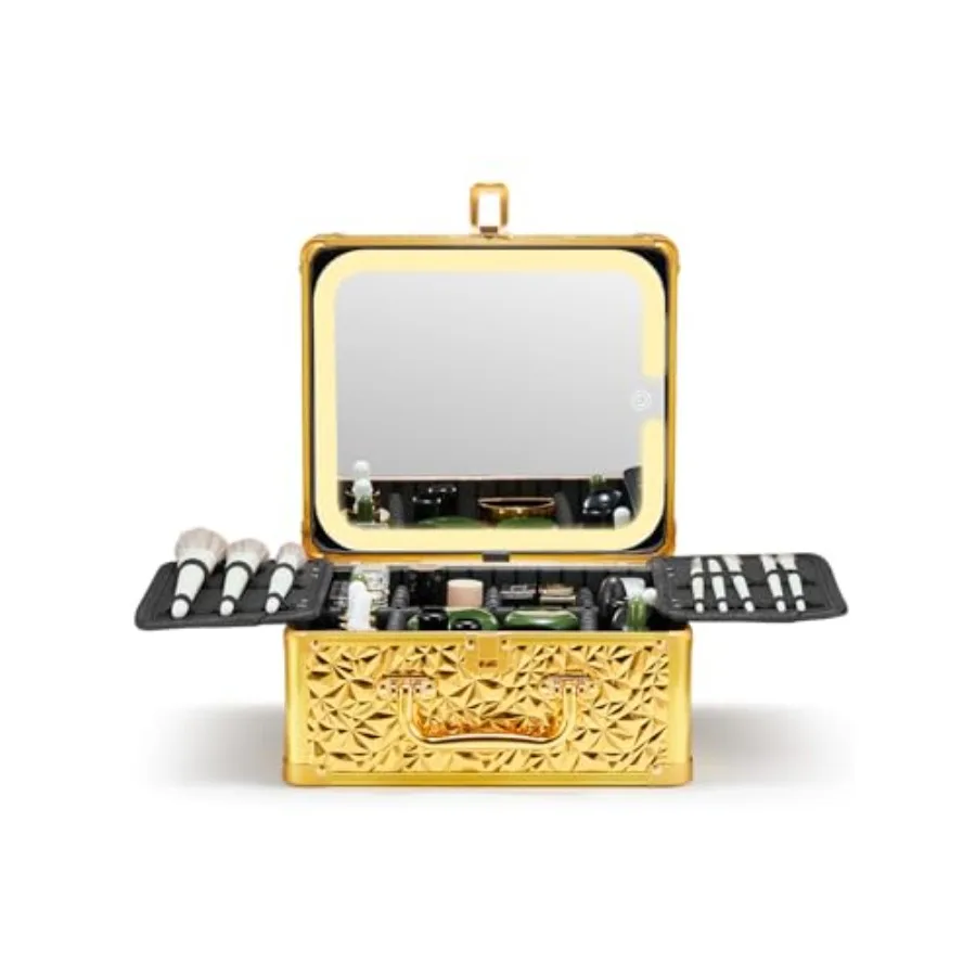 Makeup Box with A Detachable Lighted Mirror Waterproof Travel Train Case Cosmetic Organizer Bag and Makeup Suitcase with Adjust
Makeup Box with A Detachable Lighted Mirror Waterproof Travel Train Case Cosmetic Organizer Bag and Makeup Suitcase with Adjust
