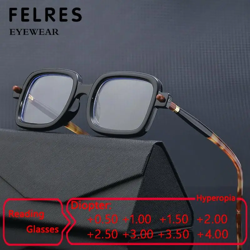 Retro Anti Blue Light Finished Reading Glasses For Men Fashion Brand Design Square Clear Lens Optical Glasses Presbyopic Readers
Retro Anti Blue Light Finished Reading Glasses For Men Fashion Brand Design Square Clear Lens Optical Glasses Presbyopic Readers