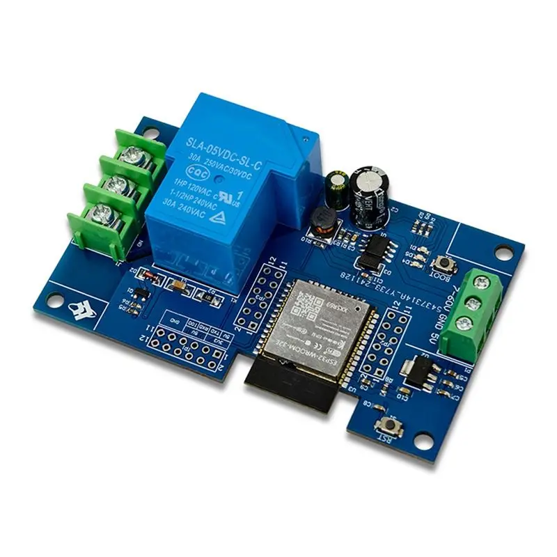 A24F-1-Channel WIFI Relay Module 30A ESP32-WROOM-32E Development Board Module For Smart Home Wireless Control DC7-28/5V
A24F-1-Channel WIFI Relay Module 30A ESP32-WROOM-32E Development Board Module For Smart Home Wireless Control DC7-28/5V
