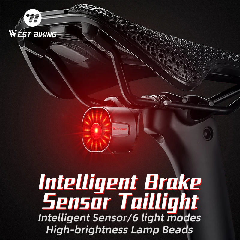 WEST BIKING Smart Brake Taillight IP66 Waterproof USB Charging Bike Rear Light 6 Modes Intelligent Brake Sensor Bike Accessories
WEST BIKING Smart Brake Taillight IP66 Waterproof USB Charging Bike Rear Light 6 Modes Intelligent Brake Sensor Bike Accessories