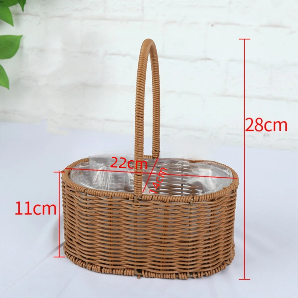 Willow Rattan Bride Flower Basket Picnic Container with Handle Flower Arrangement Basket Hand-Woven Picnic Weaving Basket
Willow Rattan Bride Flower Basket Picnic Container with Handle Flower Arrangement Basket Hand-Woven Picnic Weaving Basket
