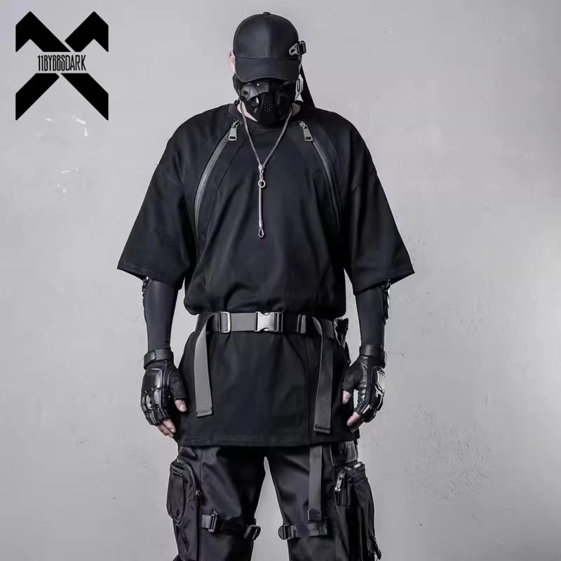 2025 Summer Tactical T-Shirt Mens Techwear Zipper Design Short Sleeved T-shirt Functional Streetwear Tshirt Black Tees Top
2025 Summer Tactical T-Shirt Mens Techwear Zipper Design Short Sleeved T-shirt Functional Streetwear Tshirt Black Tees Top