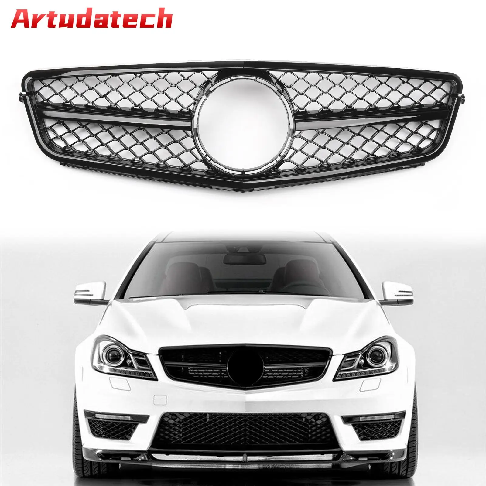 Artudatech C63 Style Gloss Black Grill Grille Fit fors C-Class Benz W204 C300 C350 2008-2014
Artudatech C63 Style Gloss Black Grill Grille Fit fors C-Class Benz W204 C300 C350 2008-2014