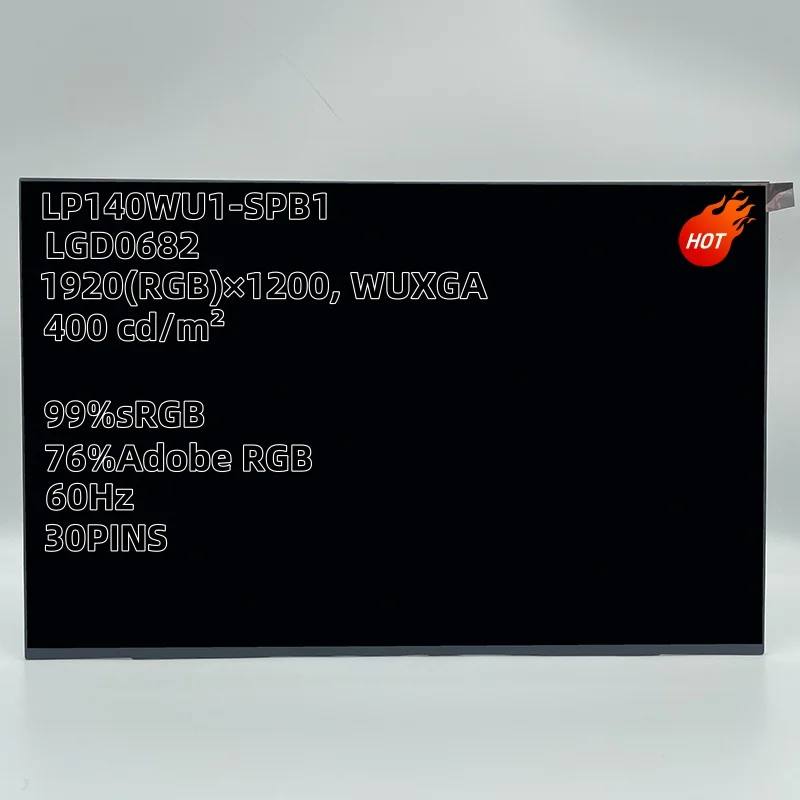 LGD0682 LP140WU1-SPB1 BOE094C NE140WUM-N62 For Lenovo Thinkpad X1 Carbon 9TH 2021 LCD Display Screen 30PINS 60HZ 1920*1200
LGD0682 LP140WU1-SPB1 BOE094C NE140WUM-N62 For Lenovo Thinkpad X1 Carbon 9TH 2021 LCD Display Screen 30PINS 60HZ 1920*1200