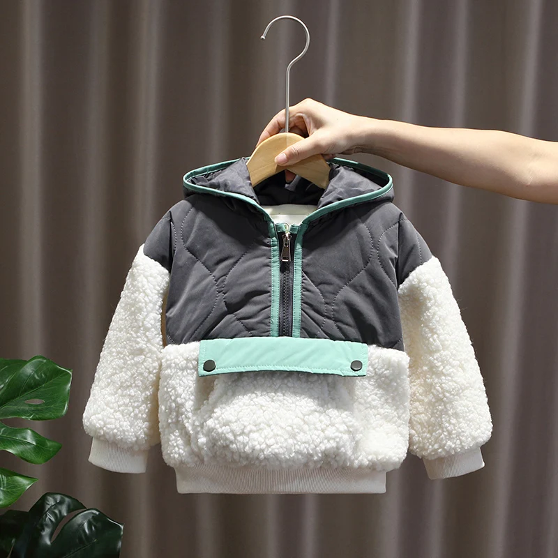 Baby Boys Velvet Hooded Sweatshirt Autumn Winter Patchwork Fleece Thicken Warm Pullover Kids Casual Tops Coat
Baby Boys Velvet Hooded Sweatshirt Autumn Winter Patchwork Fleece Thicken Warm Pullover Kids Casual Tops Coat