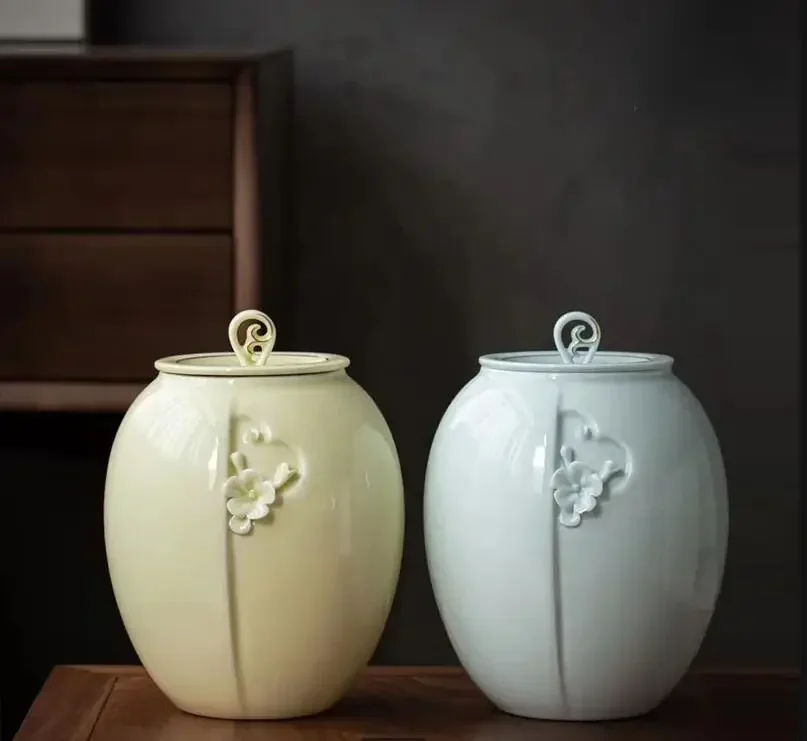 Ceramic Tea Caddy Storage Tank Sealed Jar Tea Can Candy Jar Tea Container Tea Box Decorative Jar Storage Box Desktop Organizer
Ceramic Tea Caddy Storage Tank Sealed Jar Tea Can Candy Jar Tea Container Tea Box Decorative Jar Storage Box Desktop Organizer