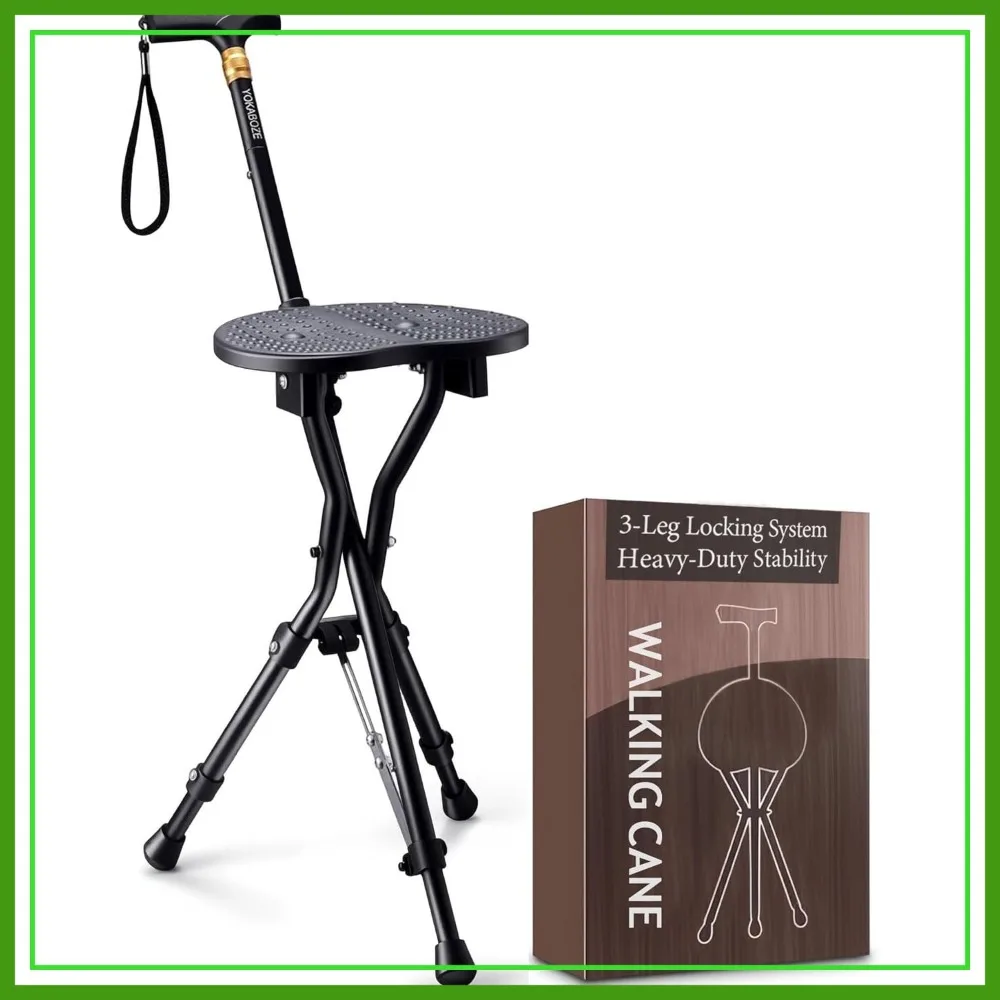 Folding Walking Cane with Seat, Lightweight Adjustable Cane Chair for Travel and Outdoor Use, Elderly Men and Women
Folding Walking Cane with Seat, Lightweight Adjustable Cane Chair for Travel and Outdoor Use, Elderly Men and Women