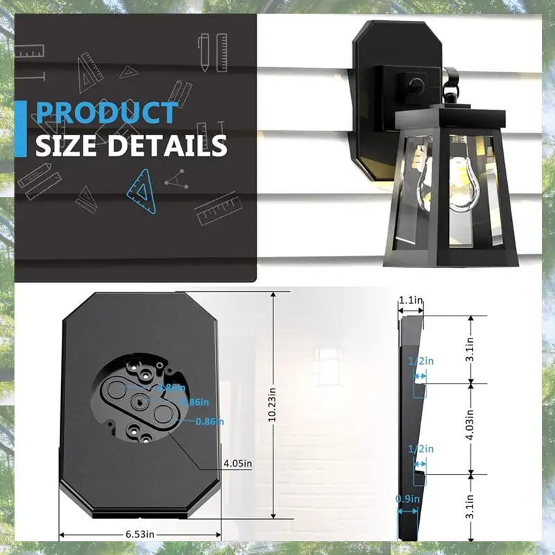 Premium-2X Siding Mounting Kit, 8141DBL Light Mounting Block, Siding Mounting Plate For Lap Double And 4 Inch Siding Black
Premium-2X Siding Mounting Kit, 8141DBL Light Mounting Block, Siding Mounting Plate For Lap Double And 4 Inch Siding Black