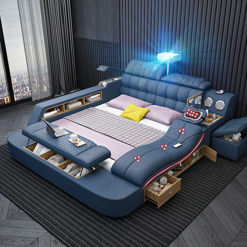 Villa High End Double Bed European Luxury Storage Multifunctional Twin Beds Frame Full Size Platform Camas De Casal Furniture
Villa High End Double Bed European Luxury Storage Multifunctional Twin Beds Frame Full Size Platform Camas De Casal Furniture