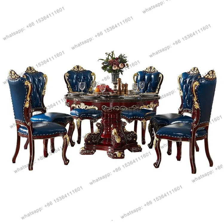 European marble dining table Solid wood round villa Round red sandalwood 8-10 people dining table
European marble dining table Solid wood round villa Round red sandalwood 8-10 people dining table