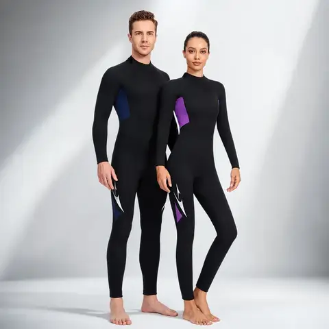 3mm Neoprene One Piece Wetsuit for Men Women Super Elastic Warm Wear Resistant Cold Water Winter Swimming Diving Suit
