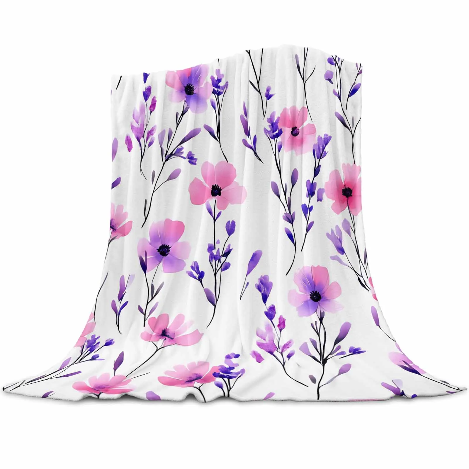 Purple Floral Print Throws Blankets for Sofa Bed Soft Plush Warm Sofa Throw Blanket Holiday Gifts
Purple Floral Print Throws Blankets for Sofa Bed Soft Plush Warm Sofa Throw Blanket Holiday Gifts