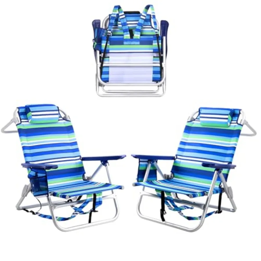 Backpack Beach Chairs for Adults - Heavy Duty Folding Camping Chair with Storage Pouch, Cup Holder Towel Rack, Adjustable Loung
Backpack Beach Chairs for Adults - Heavy Duty Folding Camping Chair with Storage Pouch, Cup Holder Towel Rack, Adjustable Loung