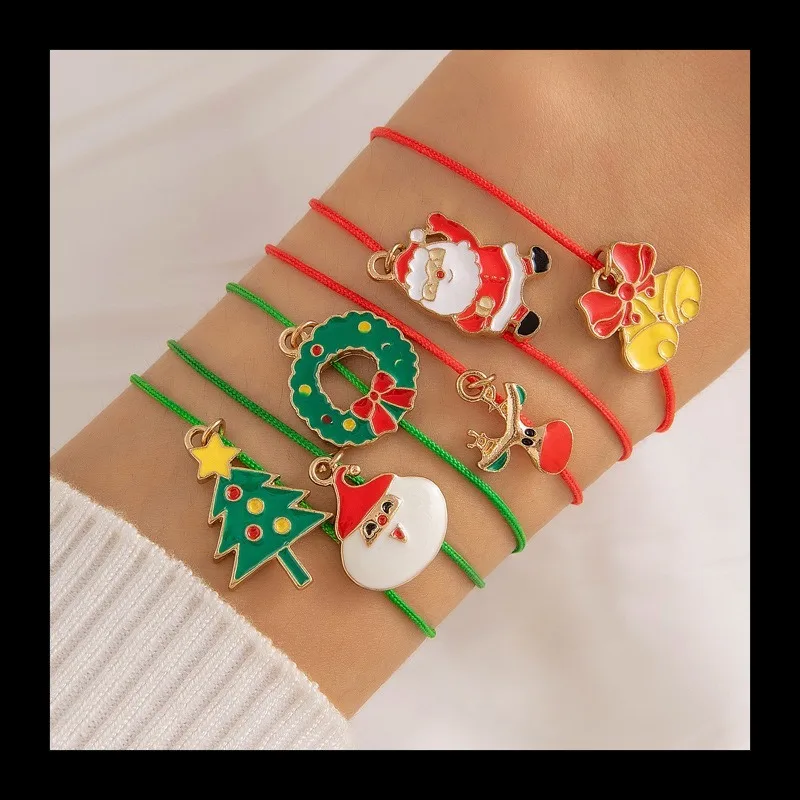 Christmas Ornaments Alloy Christmas Tree Old Man Elk Snowman Colorful Drip Oil Versatile Bracelet
Christmas Ornaments Alloy Christmas Tree Old Man Elk Snowman Colorful Drip Oil Versatile Bracelet
