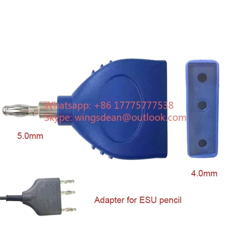 Compatible Adapter Connector for 4.0mm and 5.0mm To Electrosurgical ESU Pencil Electrosurgical Pencil
Compatible Adapter Connector for 4.0mm and 5.0mm To Electrosurgical ESU Pencil Electrosurgical Pencil