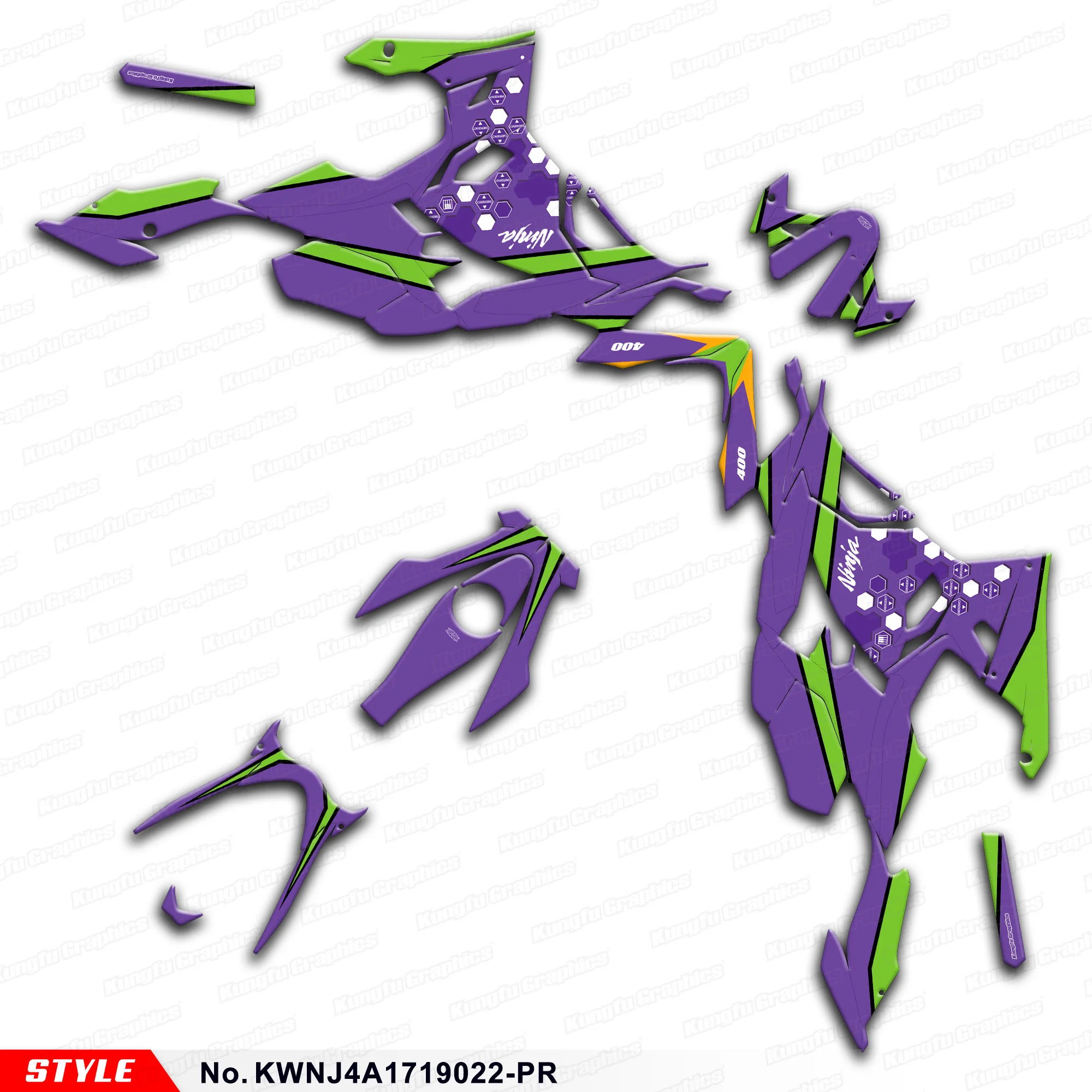 JY RACING Graphics Decal Kit Wrap Design for Kawasaki Ninja 400 ABS Ninja250 2018-2026, Rebuild Kit, KWNJ4A1719022-PR
JY RACING Graphics Decal Kit Wrap Design for Kawasaki Ninja 400 ABS Ninja250 2018-2026, Rebuild Kit, KWNJ4A1719022-PR