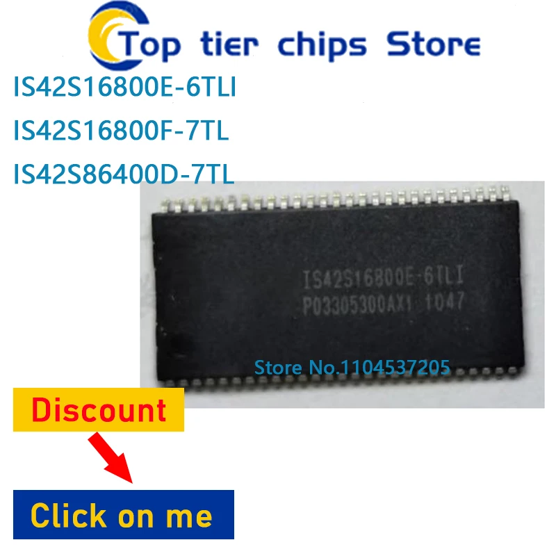 1 шт./лот IS42S16800E-6TLI IS42S16800F-7TL IS42S86400D-7TL TSOP 100% НОВЫЙ
1 шт./лот IS42S16800E-6TLI IS42S16800F-7TL IS42S86400D-7TL TSOP 100% НОВЫЙ