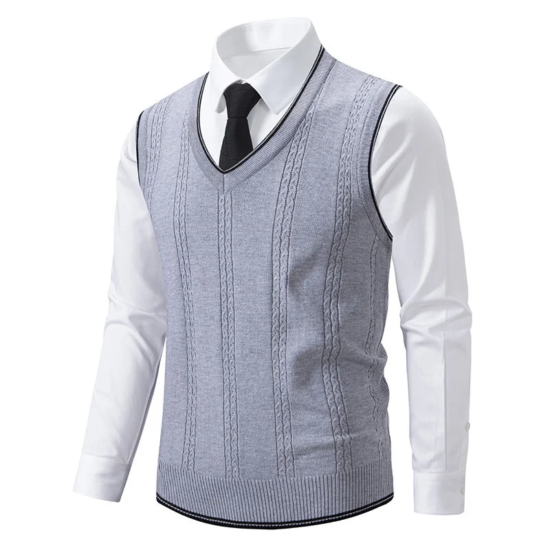 Men's Casual V-Neck Knit Sweater Vest Fashion College Style Men Knitted Sleeveless Vests Jersey
Men's Casual V-Neck Knit Sweater Vest Fashion College Style Men Knitted Sleeveless Vests Jersey