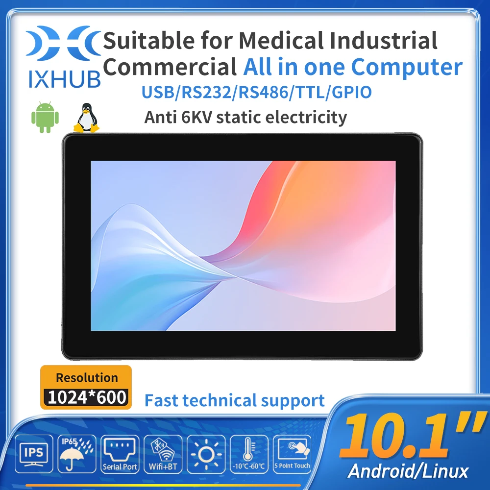 IXHUB 10,1-дюймовый промышленный планшетный ПК «все в одном» Rockchip, четырехъядерный емкостный сенсорный экран, мини-ПК для Android 11, Linux
IXHUB 10,1-дюймовый промышленный планшетный ПК «все в одном» Rockchip, четырехъядерный емкостный сенсорный экран, мини-ПК для Android 11, Linux