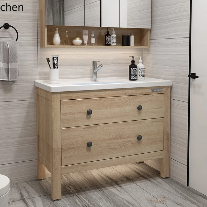 HTT bathroom cabinet face wash basin cabinet combination modern simple paint-free bathroom washstand bathroom floor type
HTT bathroom cabinet face wash basin cabinet combination modern simple paint-free bathroom washstand bathroom floor type