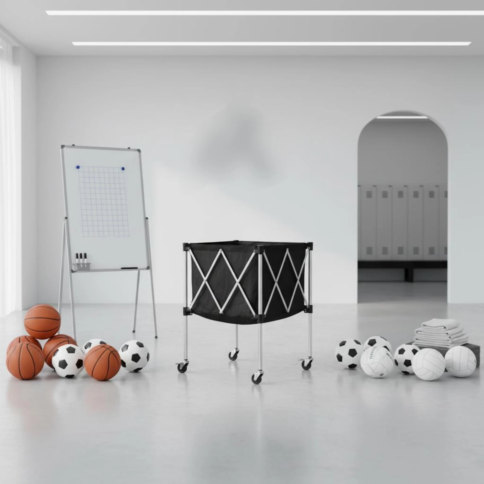 Foldable Ball Carrier Large Capacity Mobile Sports Ball Carrier Easy Reach Sturdy for Outdoor
Foldable Ball Carrier Large Capacity Mobile Sports Ball Carrier Easy Reach Sturdy for Outdoor