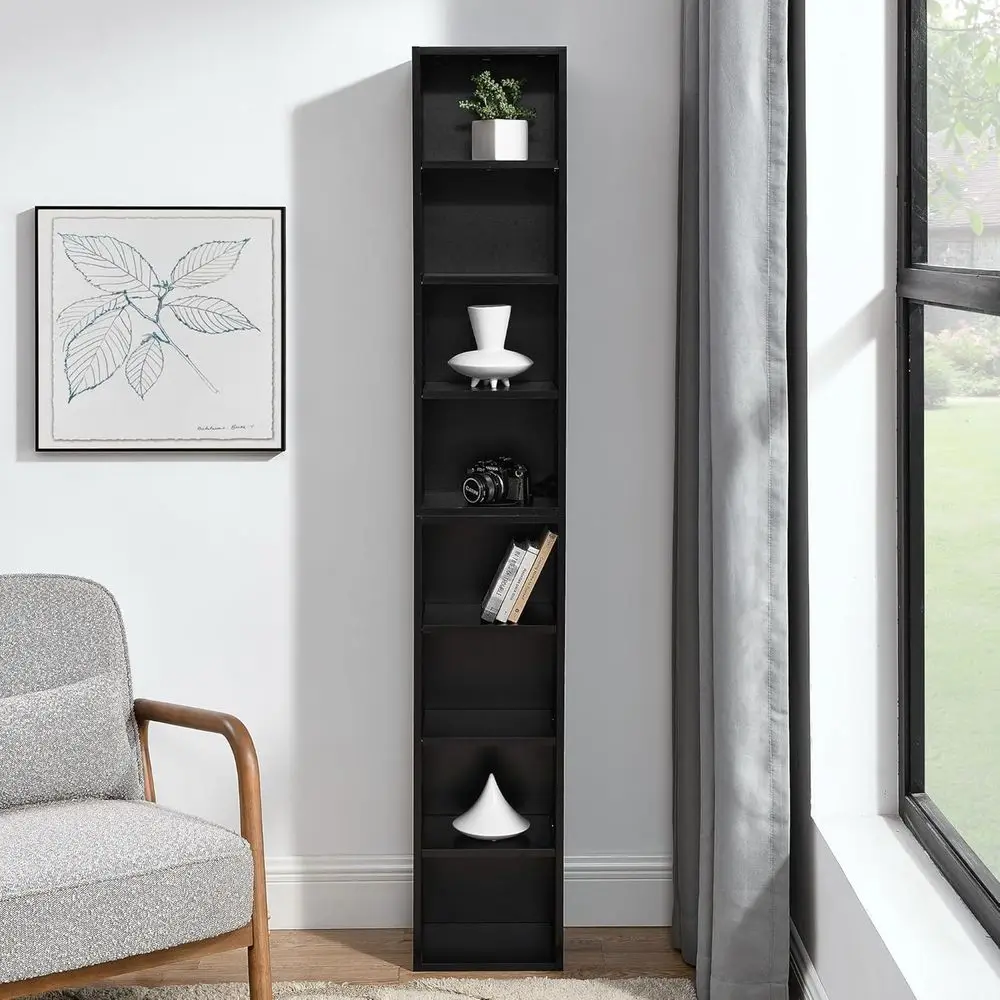 8-Tier Slim Media Tower Rack, Adjustable Shelf CD DVD Storage Cabinet, Standing Double Bookcase Organizer for Living Room or Hom
8-Tier Slim Media Tower Rack, Adjustable Shelf CD DVD Storage Cabinet, Standing Double Bookcase Organizer for Living Room or Hom