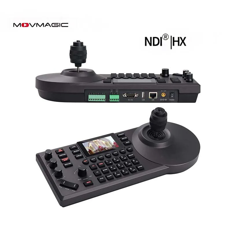 Movmagic PTZ Controller PoE NDI Camera Controller, PTZ Camera Controller Keyboard with 4D Joystick for Live Streaming
Movmagic PTZ Controller PoE NDI Camera Controller, PTZ Camera Controller Keyboard with 4D Joystick for Live Streaming