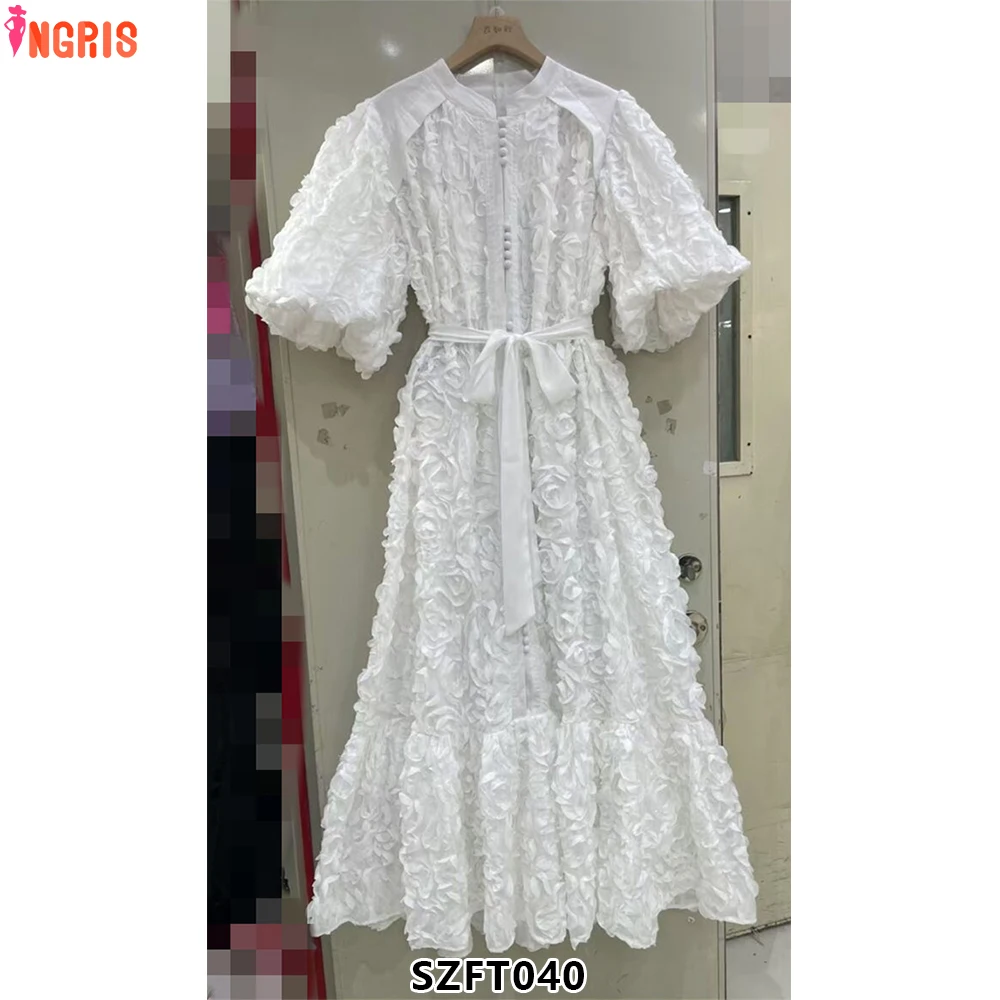 2025 Spring/Summer Collection Casual Single-Breasted Dress Full-body Applique Collar Puff Sleeves Long Midi Dress-SZFT040
2025 Spring/Summer Collection Casual Single-Breasted Dress Full-body Applique Collar Puff Sleeves Long Midi Dress-SZFT040