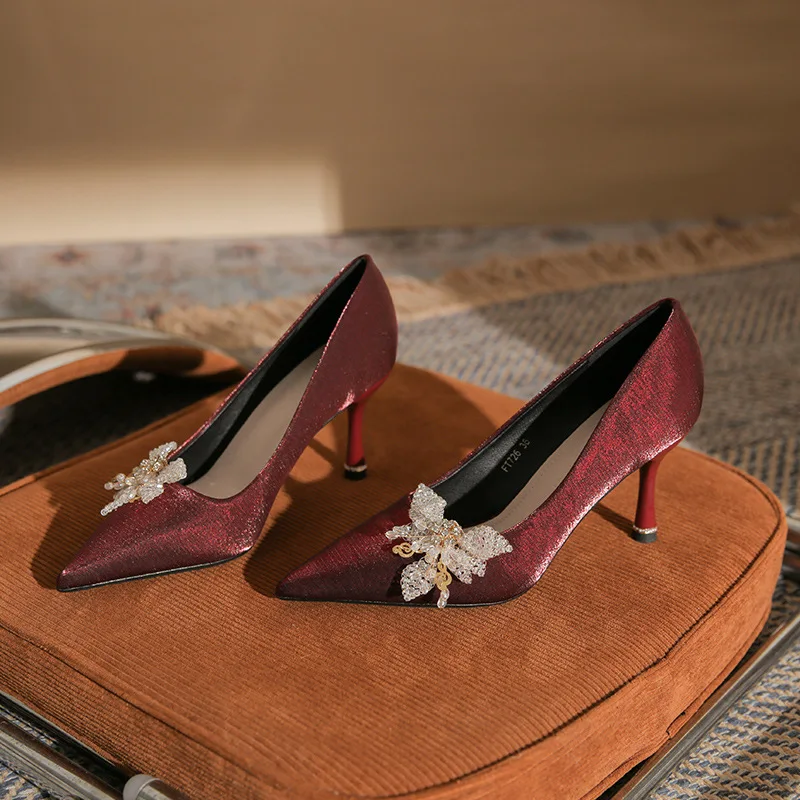 Woman 2024 Trend Luxury Pumps Pointed toe Party Ladies Shoes High Heels White Wedding Shoes Rhinestone Women's Shoes
Woman 2024 Trend Luxury Pumps Pointed toe Party Ladies Shoes High Heels White Wedding Shoes Rhinestone Women's Shoes