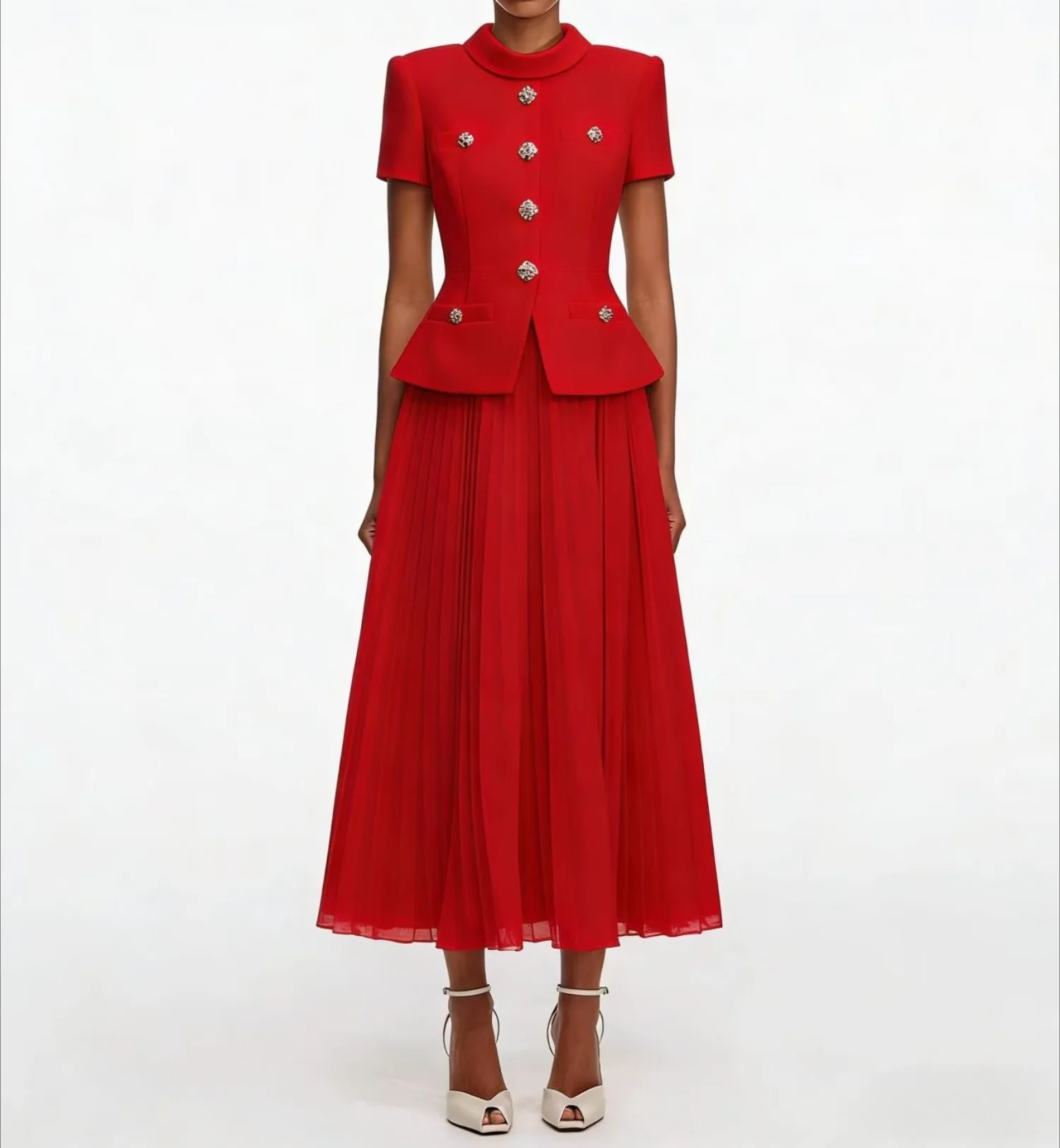 Women's Two Piece Set Summer Luxury Formal Evening Long Dress Suit Rhinestone Brand Tweed Jacket Top + Chiffon Maxi Skirt Set
Women's Two Piece Set Summer Luxury Formal Evening Long Dress Suit Rhinestone Brand Tweed Jacket Top + Chiffon Maxi Skirt Set