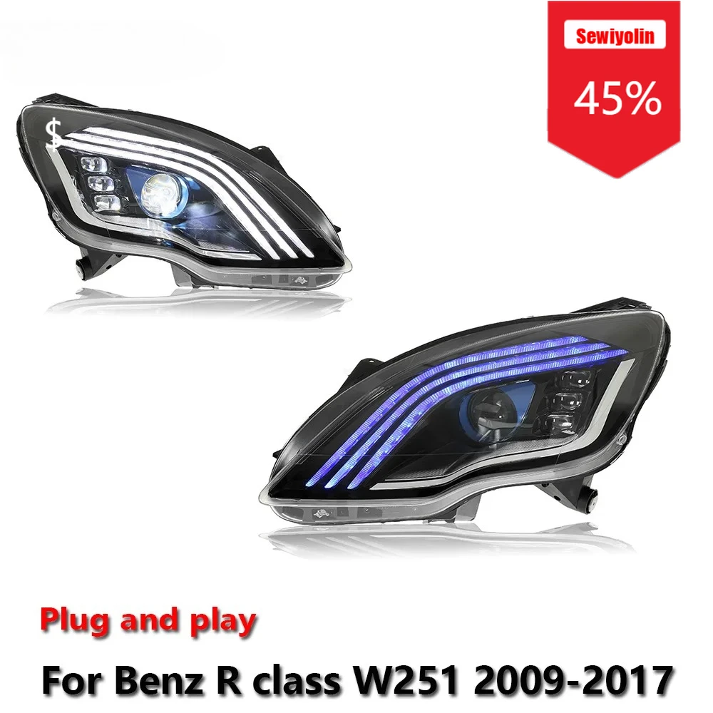 Sewiyolin Car LED Headlight Assemblies For Benz R-class W251 2009-2017 Fog DRL Brake Turn Signal Lamp Plug and Play
Sewiyolin Car LED Headlight Assemblies For Benz R-class W251 2009-2017 Fog DRL Brake Turn Signal Lamp Plug and Play