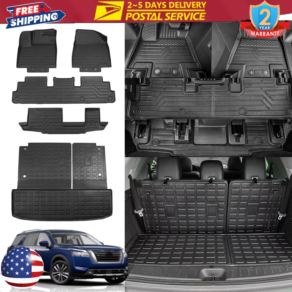 High Quality Car 3D 3Rows Floor Mats and Cargo Liner for 2022-2024 Nissan Pathfinder 7 Passengers
High Quality Car 3D 3Rows Floor Mats and Cargo Liner for 2022-2024 Nissan Pathfinder 7 Passengers