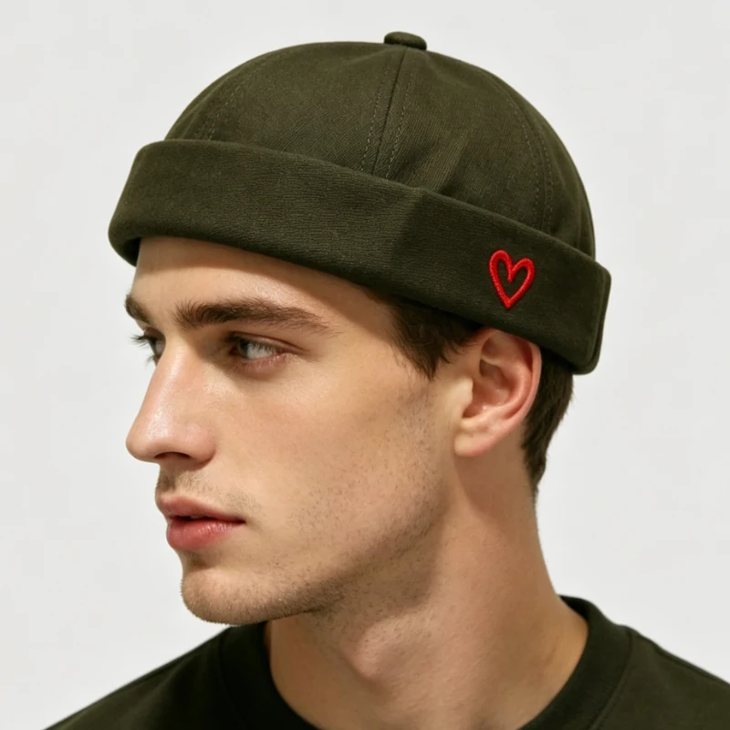 Cute Heart Embroidery Dome Hat Unisex Brimless Docker Cap Adjustable Skullcap
Cute Heart Embroidery Dome Hat Unisex Brimless Docker Cap Adjustable Skullcap