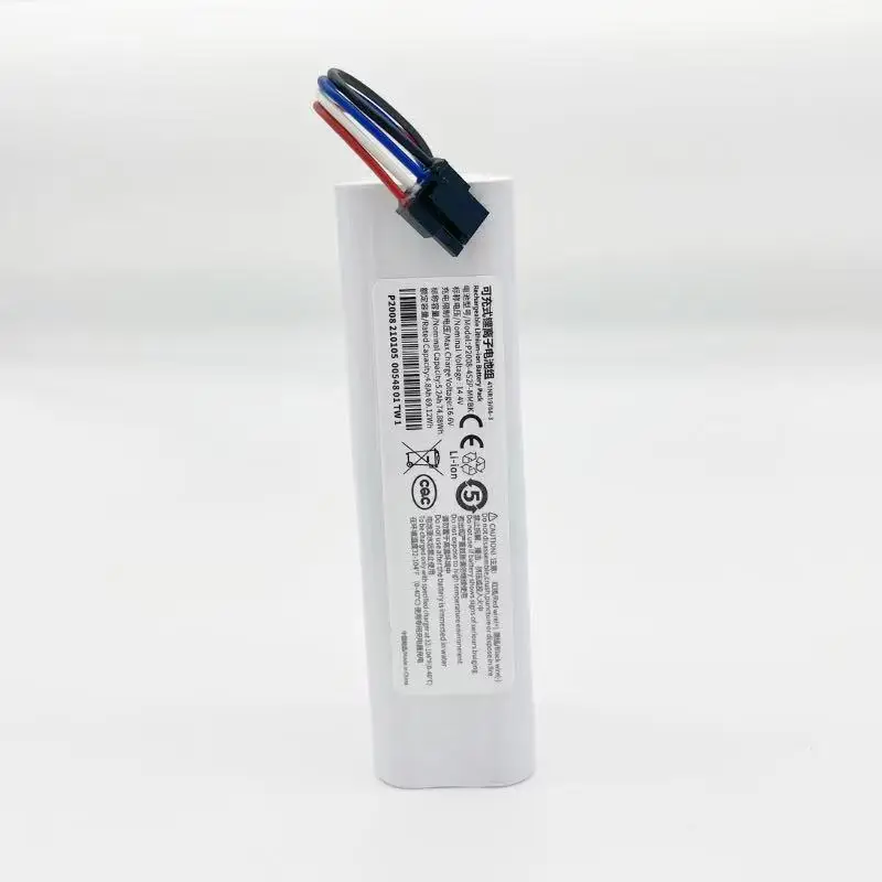 14.4V 5200mAh Battery P2008-4S2P-MMBK For Xiaomi 1T Dreame S10 D9 F9 L10Pro L10Plus Vacuum Cleaner Replacement
14.4V 5200mAh Battery P2008-4S2P-MMBK For Xiaomi 1T Dreame S10 D9 F9 L10Pro L10Plus Vacuum Cleaner Replacement