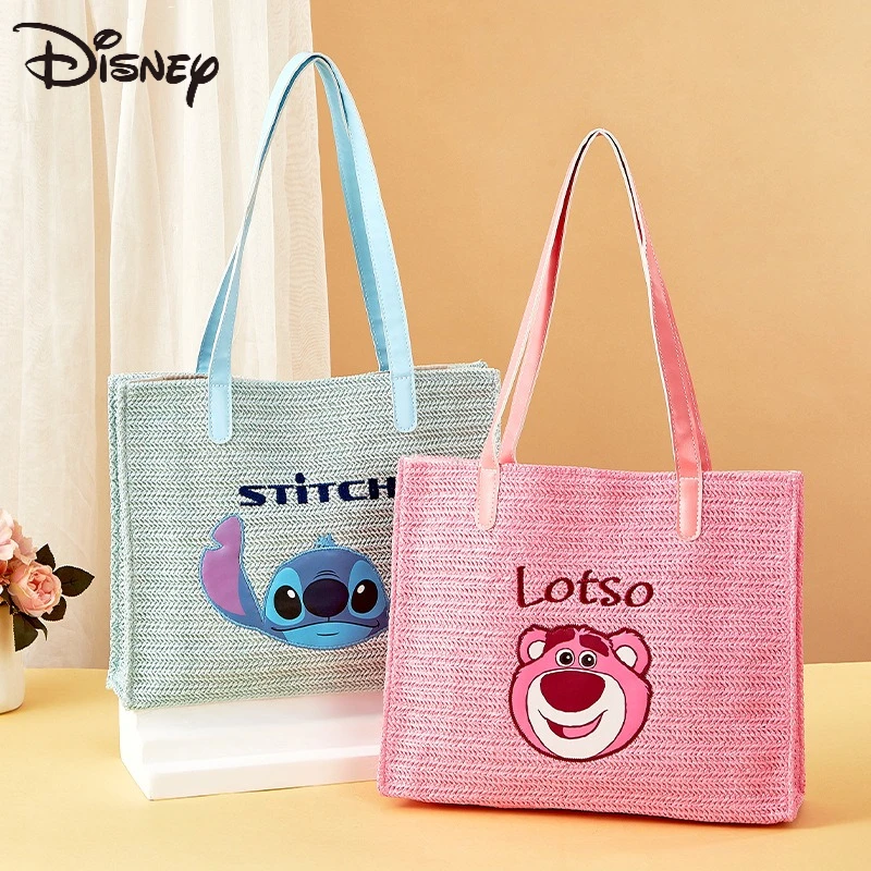 Disney Stitch New Grass Woven Bag Luxury Brand Original Women's Handbag Cartoon Cute Women's Shoulder Bag Large Capacity
Disney Stitch New Grass Woven Bag Luxury Brand Original Women's Handbag Cartoon Cute Women's Shoulder Bag Large Capacity