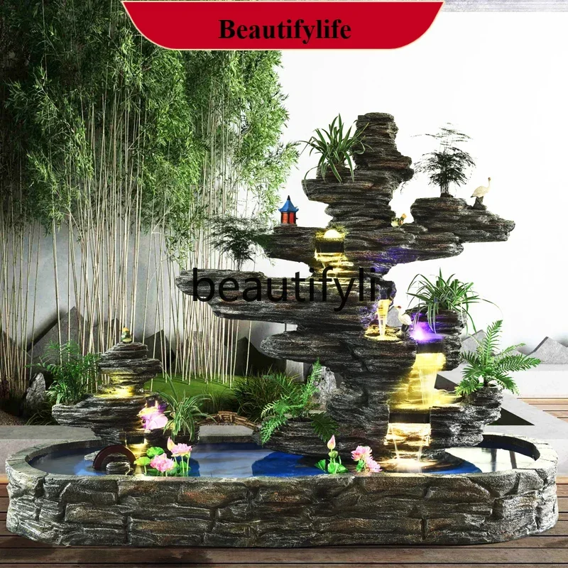 D178 Large rockery, flowing water fountain ornament, yard pool landscaping, fish pond, courtyard garden landscape
D178 Large rockery, flowing water fountain ornament, yard pool landscaping, fish pond, courtyard garden landscape