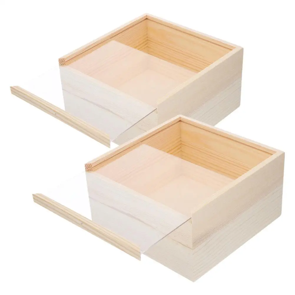 2Pcs Acrylic Storage Boxes Clear Sliding Lid Wooden Base Material Versatile Home Decor Organization Box
2Pcs Acrylic Storage Boxes Clear Sliding Lid Wooden Base Material Versatile Home Decor Organization Box