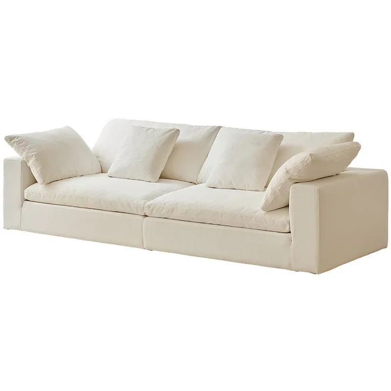 French cream cloud sofa living room small apartment combination removable and washable, fleece linen fabric sofa
French cream cloud sofa living room small apartment combination removable and washable, fleece linen fabric sofa