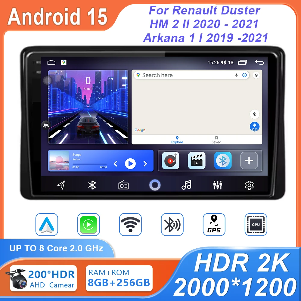 For Renault Duster HM 2 II 2020 - 2021 Arkana 1 I 2019 -2021 Radio Video Multimedia Carplay Android auto GPS Navigation QLED 4G
For Renault Duster HM 2 II 2020 - 2021 Arkana 1 I 2019 -2021 Radio Video Multimedia Carplay Android auto GPS Navigation QLED 4G