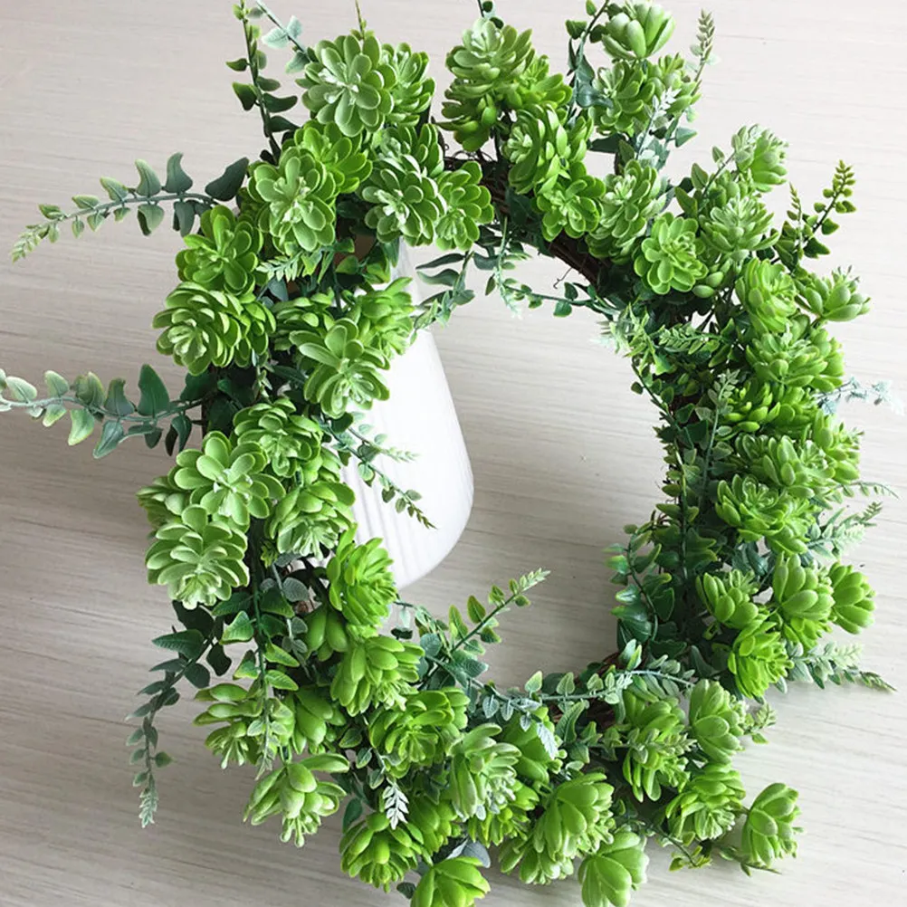 1Pcs Artificial Succulent Wreath Realistic Lifelike High-Quality Handcrafted Wedding Home Decor Indoor Outdoor Hanging Garland
1Pcs Artificial Succulent Wreath Realistic Lifelike High-Quality Handcrafted Wedding Home Decor Indoor Outdoor Hanging Garland