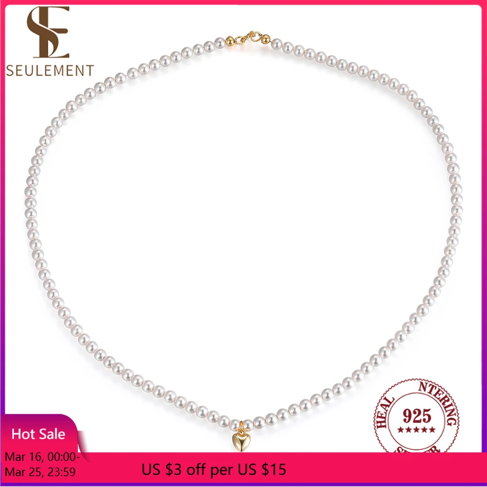 Seulement 925 Sterling Silver Heart Pendant Pearl Bead Necklace Classics Luxury Jewelry Accessories for Women Girls
Seulement 925 Sterling Silver Heart Pendant Pearl Bead Necklace Classics Luxury Jewelry Accessories for Women Girls