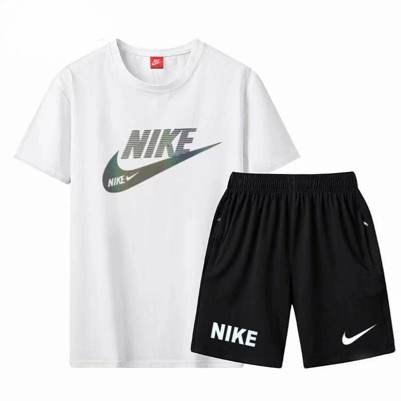 Nike Sports Suit Men Simple Comfortable Large Printed Logo Short Sleeved and Shorts Sports Suit White and Black
Nike Sports Suit Men Simple Comfortable Large Printed Logo Short Sleeved and Shorts Sports Suit White and Black